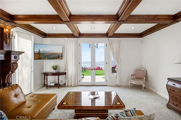 Interior, Living room, Recessed Lighting, Wooden Beams
