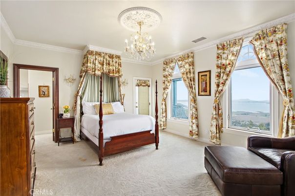 Bedroom, Chandelier, Interior