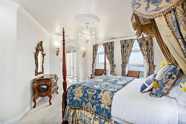 Bedroom, Chandelier, Interior