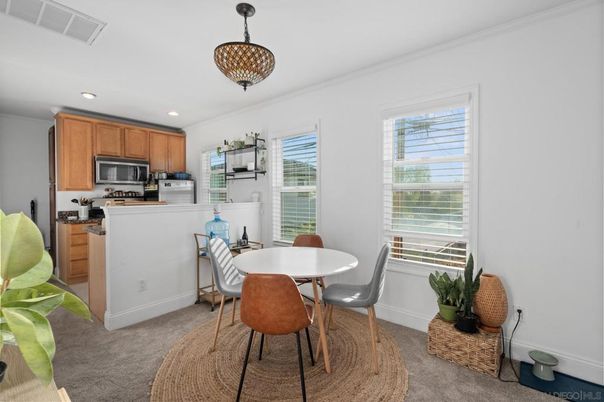 Dining room, Interior, Kitchen, Recessed Lighting, Stainless Steel Appliances