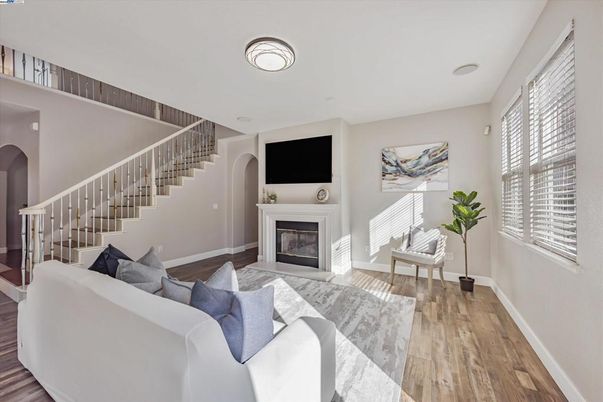 Fireplace, Interior, Living room, Piano, Wood Texture Flooring
