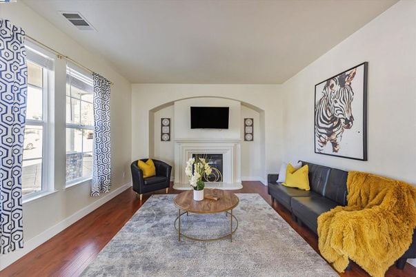 Fireplace, Interior, Living room, Wood Texture Flooring