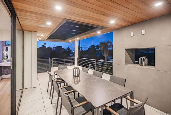 Dining room, Interior, Recessed Lighting, Wooden Ceilings