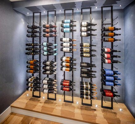Interior, Recessed Lighting, Wine Storage, Wood Texture Flooring