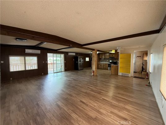 Empty room, Interior, Kitchen, Wooden Beams, Wood Texture Flooring