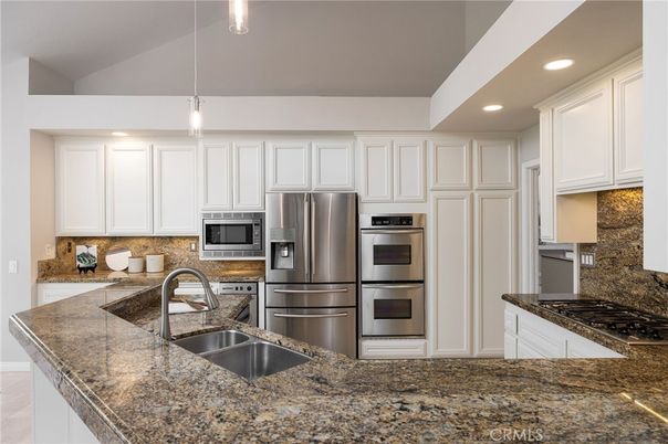 Interior, Kitchen, Pendant Lights, Recessed Lighting, Stainless Steel Appliances