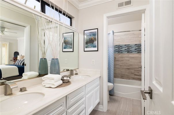 Bathroom, Dual Sink Vanities, Interior, Wood Texture Flooring