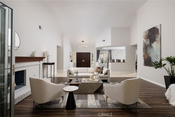 Fireplace, Interior, Living room, Wood Texture Flooring