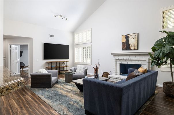 Fireplace, Interior, Living room, Wood Texture Flooring