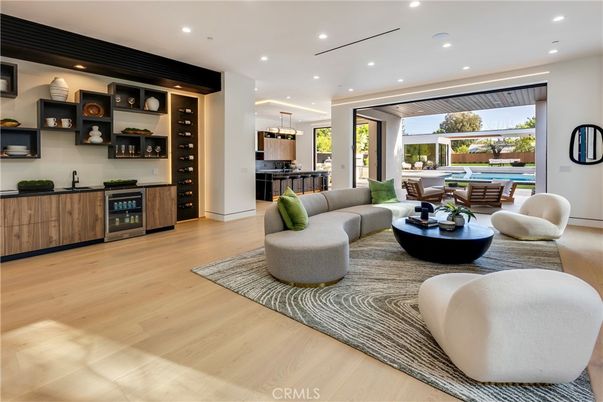 Interior, Kitchen, Living room, Pendant Lights, Recessed Lighting, Wood Texture Flooring