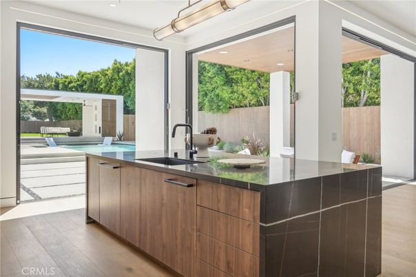 Interior, Kitchen, Recessed Lighting, Wooden Ceilings, Wood Texture Flooring