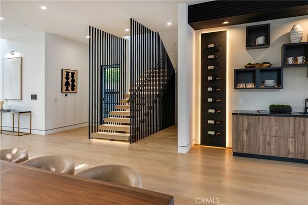 Interior, Recessed Lighting, Wine Storage, Wood Texture Flooring