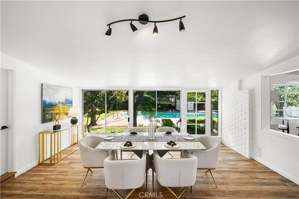 Dining room, Interior, Wood Texture Flooring