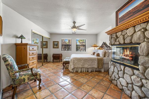 Bedroom, Fireplace, Interior, Stone Walls
