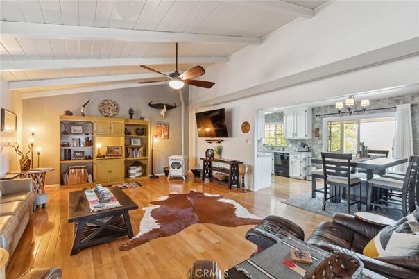 Dining room, Fireplace, Interior, Living room, Wood Texture Flooring