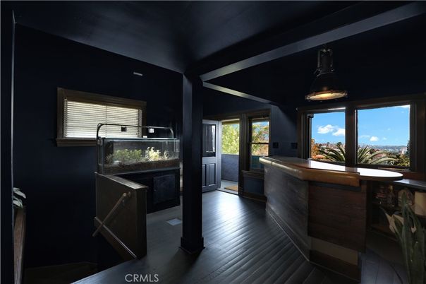 Interior, Kitchen, Pendant Lights, Wood Texture Flooring