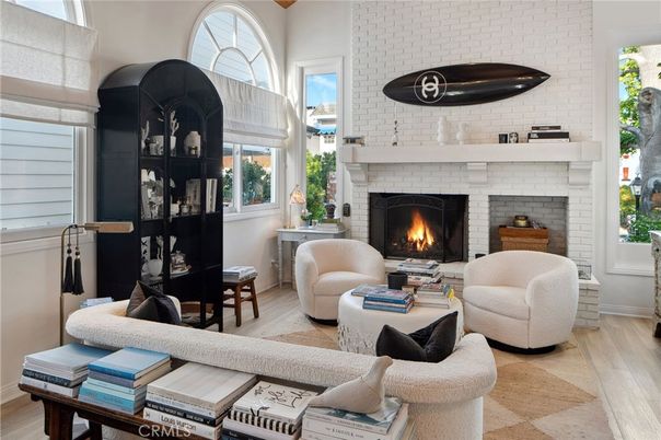 Fireplace, Interior, Living room, Stone Walls, Wood Texture Flooring