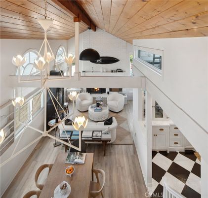 Fireplace, Interior, Living room, Pendant Lights, Wooden Ceilings, Wood Texture Flooring