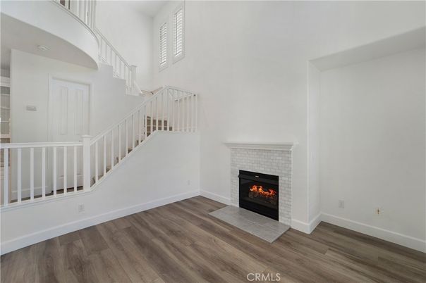 Fireplace, Interior, Wood Texture Flooring