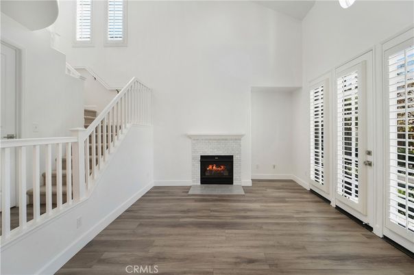 Fireplace, Interior, Wood Texture Flooring