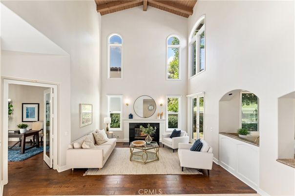 Dining room, Fireplace, Interior, Living room, Wooden Beams, Wooden Ceilings, Wood Texture Flooring