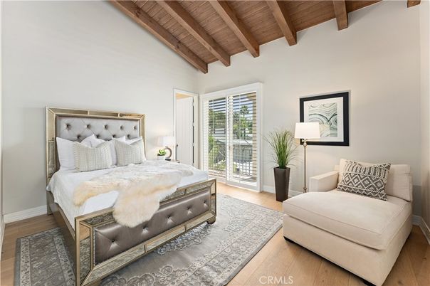 Bedroom, Interior, Wooden Beams, Wooden Ceilings, Wood Texture Flooring