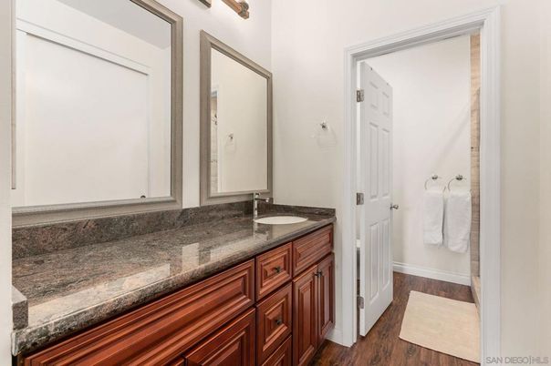 Bathroom, Dual Sink Vanities, Interior, Wood Texture Flooring