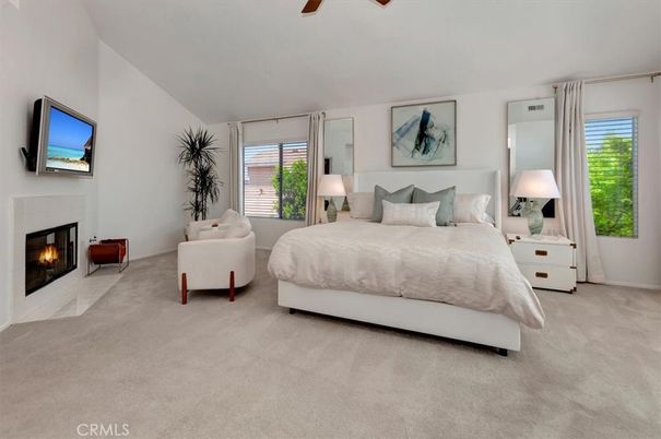 Bedroom, Fireplace, Interior