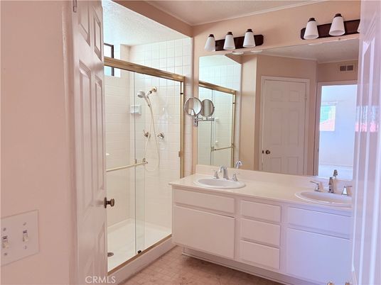 Bathroom, Dual Sink Vanities, Glass Shower, Interior