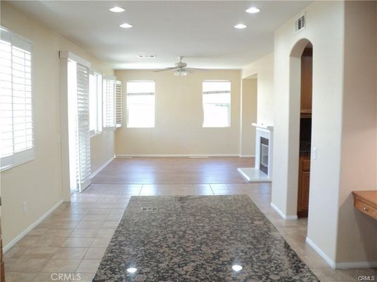 Empty room, Fireplace, Interior, Recessed Lighting