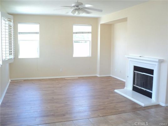 Empty room, Fireplace, Interior, Wood Texture Flooring