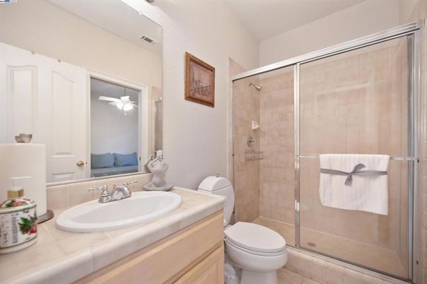 Bathroom, Glass Shower, Interior, Tile Countertops
