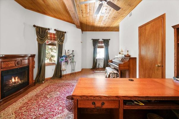 Fireplace, Interior, Piano, Wooden Beams, Wooden Ceilings