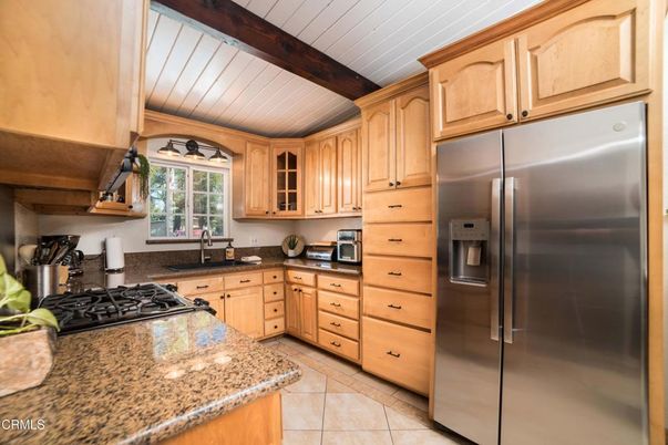 Interior, Kitchen, Stainless Steel Appliances, Wooden Beams