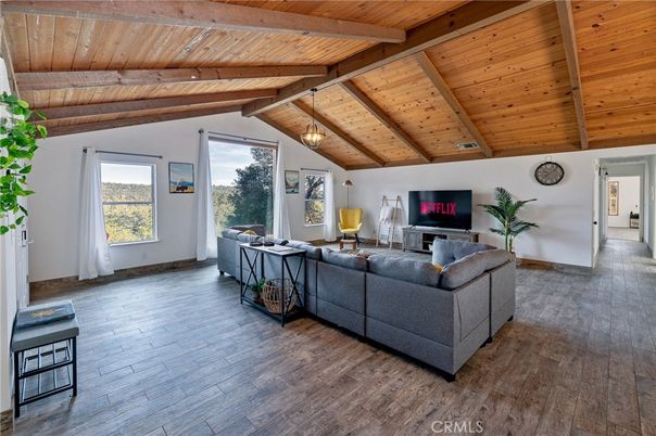 Interior, Living room, Pendant Lights, Wooden Beams, Wooden Ceilings, Wood Texture Flooring