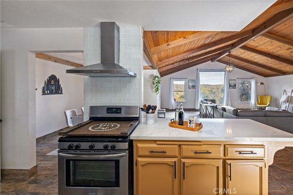 Interior, Kitchen, Living room, Stainless Steel Appliances, Wooden Beams, Wooden Ceilings