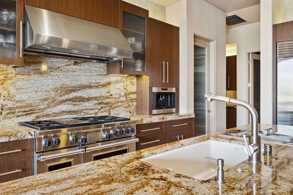 Dining room, Fireplace, Interior, Kitchen, Living room, Pendant Lights, Recessed Lighting