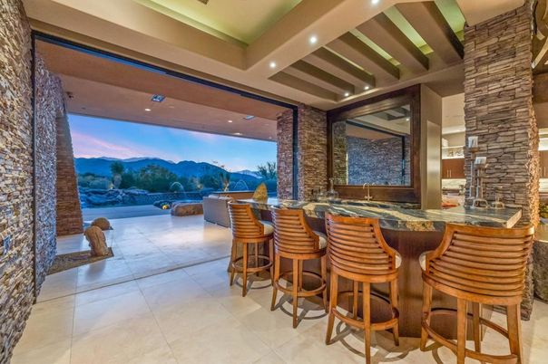 Interior, Recessed Lighting, Stone Walls
