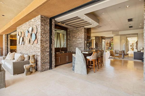 Interior, Recessed Lighting, Stone Walls