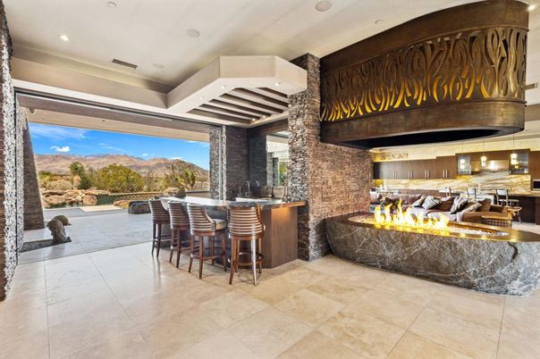 Interior, Recessed Lighting, Stone Walls