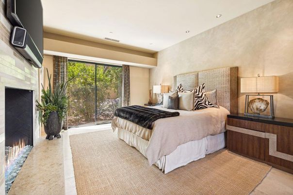 Bedroom, Fireplace, Interior, Recessed Lighting