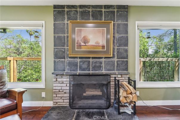 Fireplace, Interior, Wood Texture Flooring
