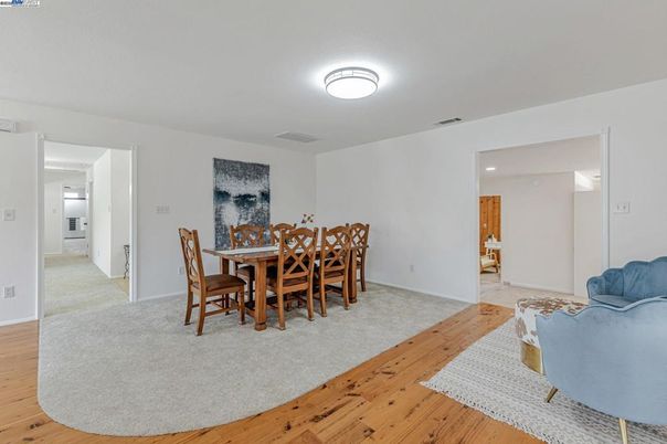 Dining room, Interior, Wood Texture Flooring