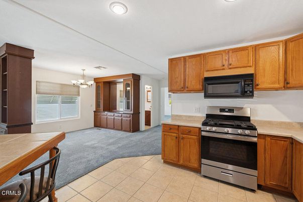 Chandelier, Interior, Kitchen, Stainless Steel Appliances