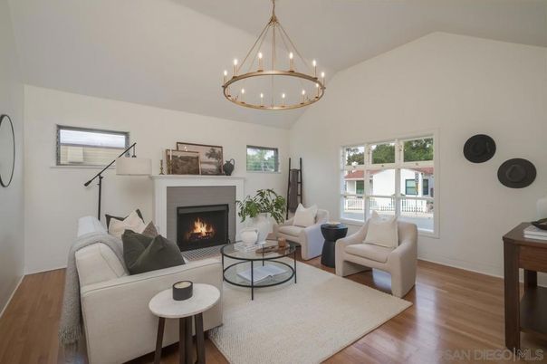 Chandelier, Fireplace, Interior, Living room, Wood Texture Flooring