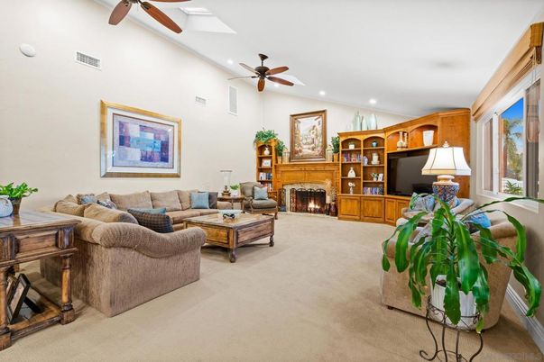 Fireplace, Interior, Living room, Recessed Lighting