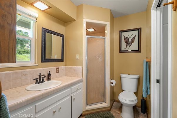 Bathroom, Glass Shower, Interior, Tile Countertops