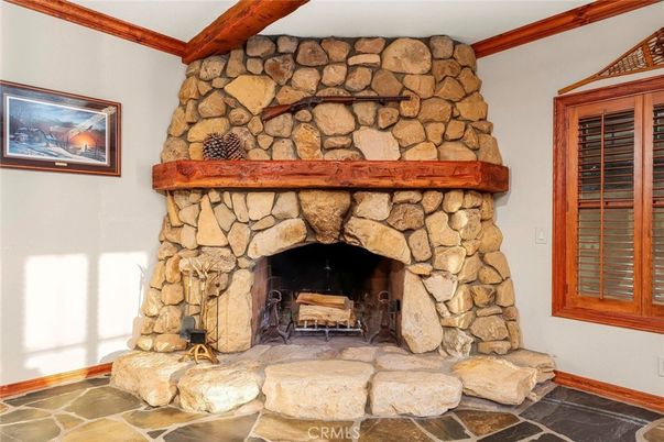 Fireplace, Interior, Stone Walls
