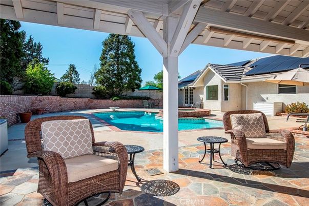 Exterior, Pool, Solar Panels