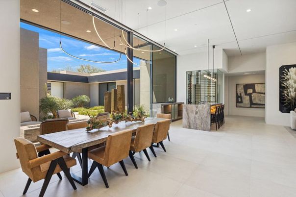 Dining room, Interior, Pendant Lights, Recessed Lighting